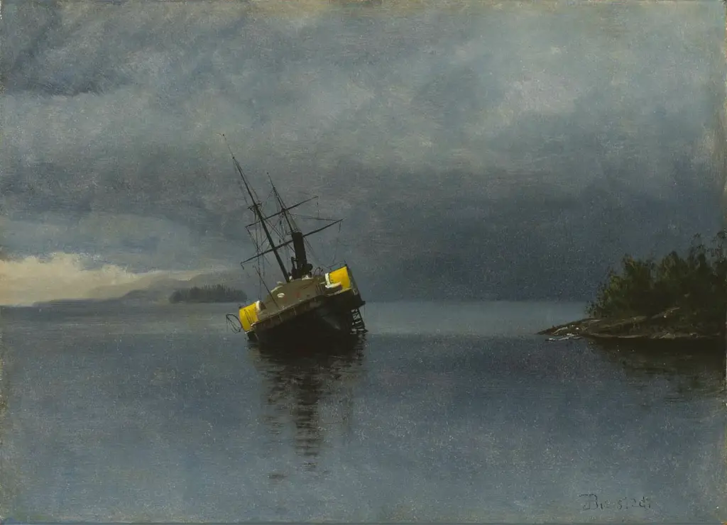 Wreck of the Ancon, Loring Bay, Alaska in Detail Albert Bierstadt